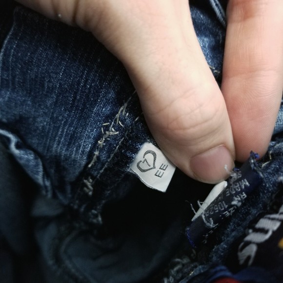 Angels Women's 7 Button-Fly Blue Cropped Jeans 30.75" 24.25" 7.5" - Picture 11 of 11